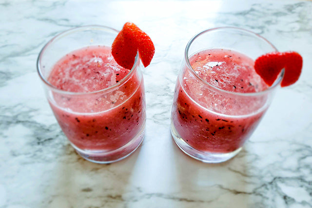 Summer Fruit Slush drink with strawberries