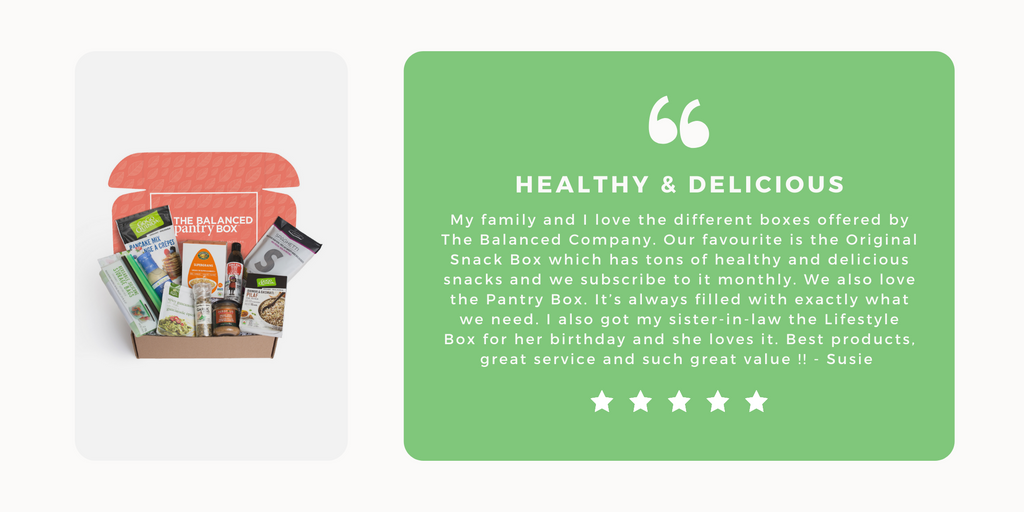 Review of The Balanced Boxes: My family and I love the different boxes offered by The Balanced Company. Our favourite is the Original Snack Box which has tons of healthy and delicious snacks and we subscribe to it monthly. We also love the pantry box... 